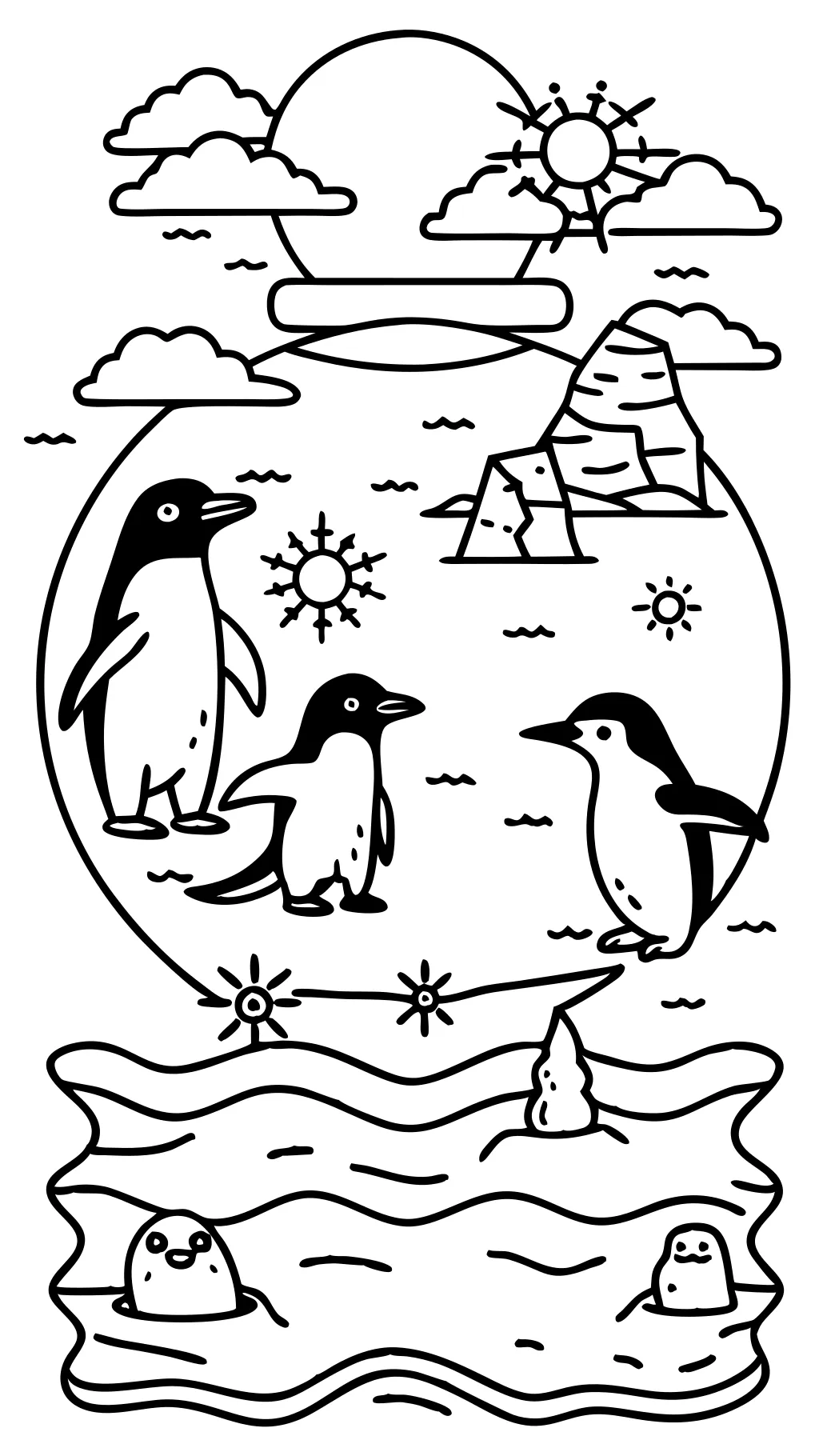 free coloring pages penguins